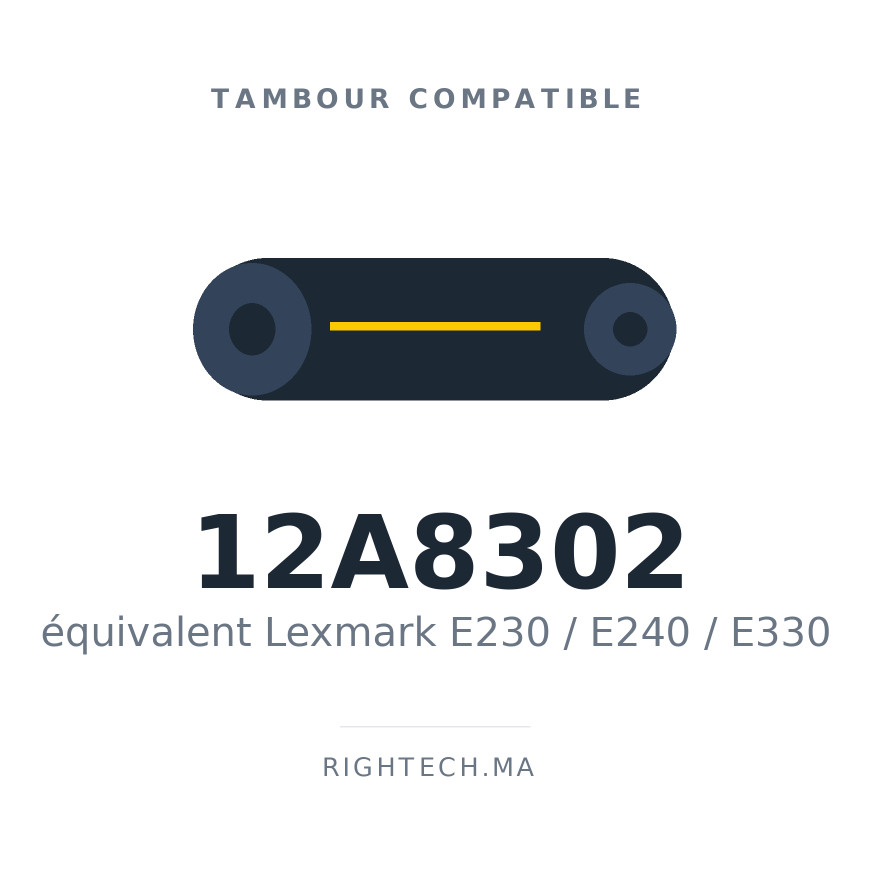Tambour compatible Lexmark E230 / E240 / E330 (12A8302)