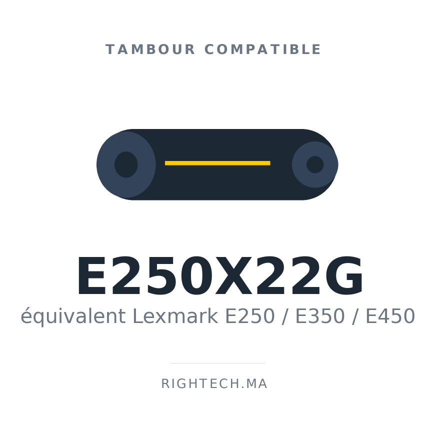 Tambour compatible Lexmark E250 / E350 / E450 (E250X22G)