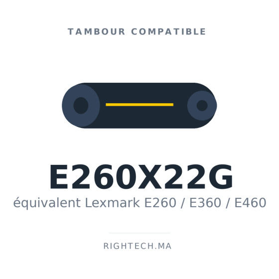 Tambour compatible Lexmark E260 / E360 / E460 (E260X22G)