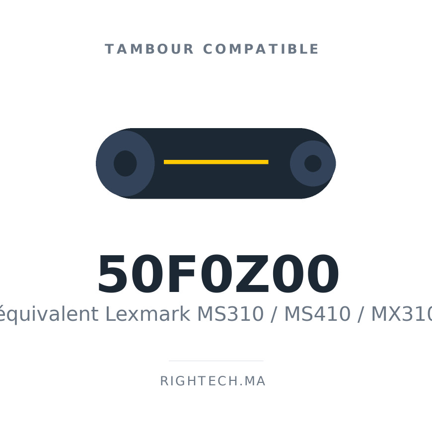 Tambour compatible Lexmark MS310 / MS410 / MX310 (50F0Z00)
