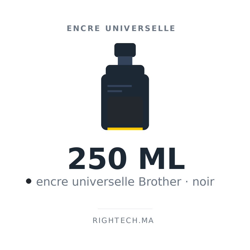 Encre universelle Brother noir 250 ml (UNIV-BR-250-BK)
