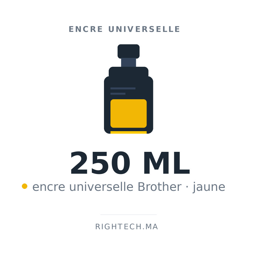 Encre universelle Brother jaune 250 ml (UNIV-BR-250-Y)
