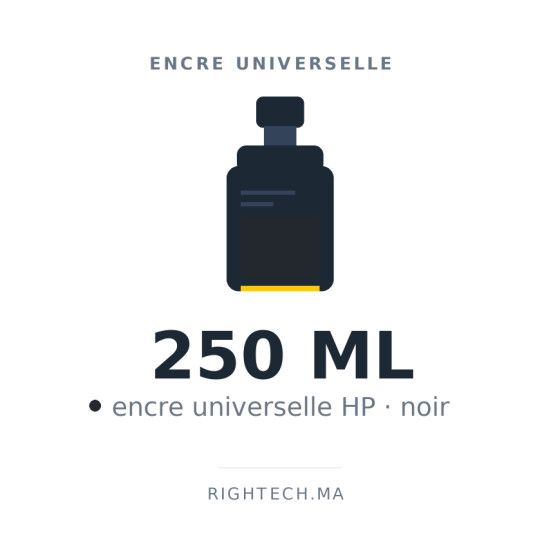 Encre universelle HP noir 250 ml (UNIV-HP-250-BK)