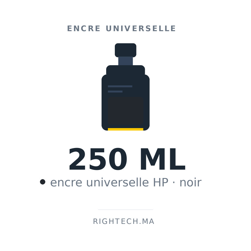 Encre universelle HP noir 250 ml (UNIV-HP-250-BK)