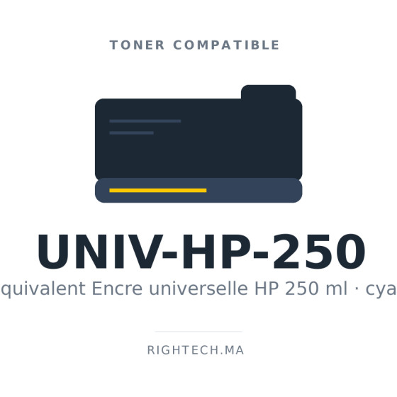 Encre universelle HP cyan 250 ml (UNIV-HP-250-C)