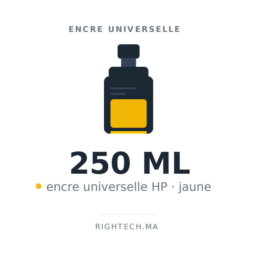 Encre universelle HP jaune 250 ml (UNIV-HP-250-Y)
