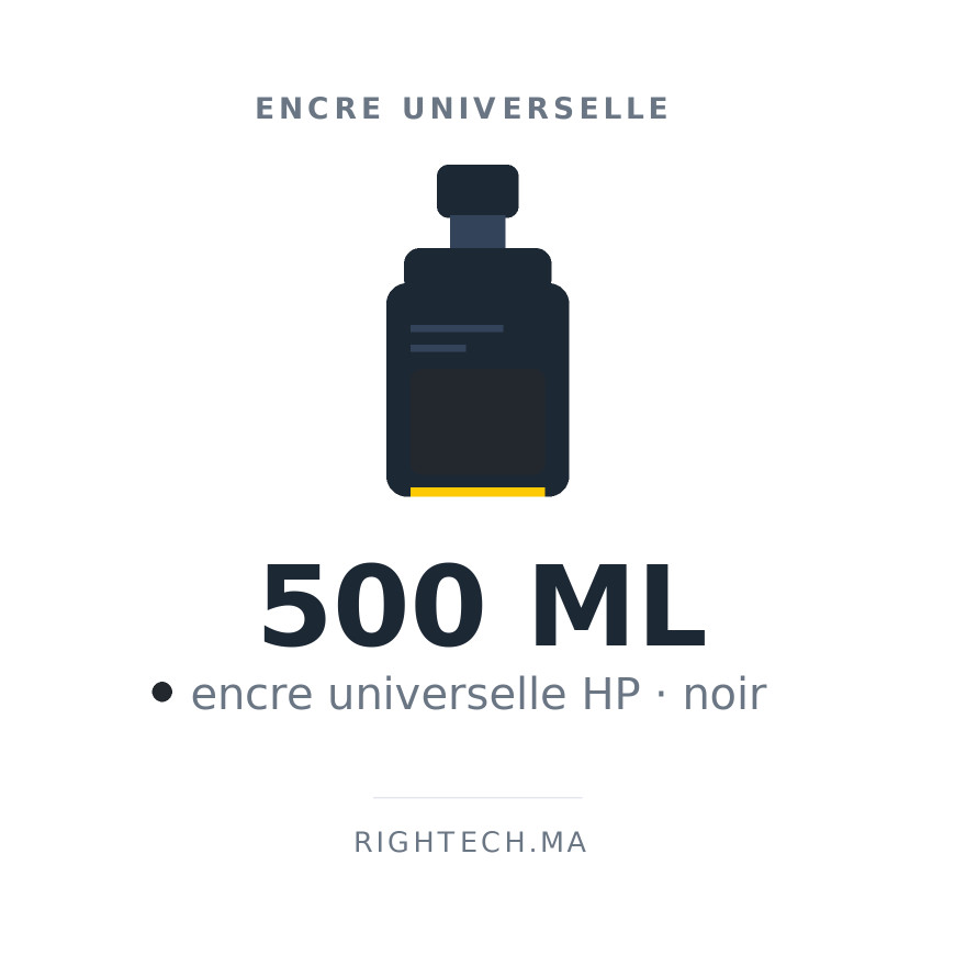 Encre universelle HP noir 500 ml (UNIV-HP-500-BK)