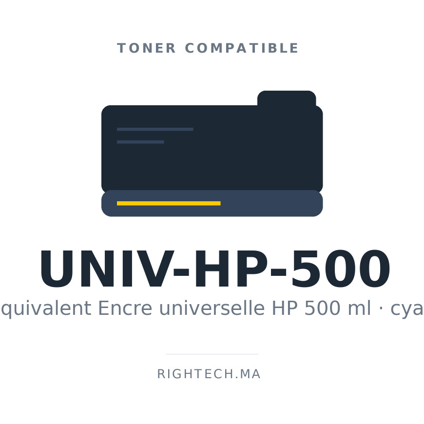 Encre universelle HP cyan 500 ml (UNIV-HP-500-C)