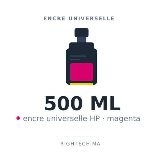 Encre universelle HP magenta 500 ml (UNIV-HP-500-M)