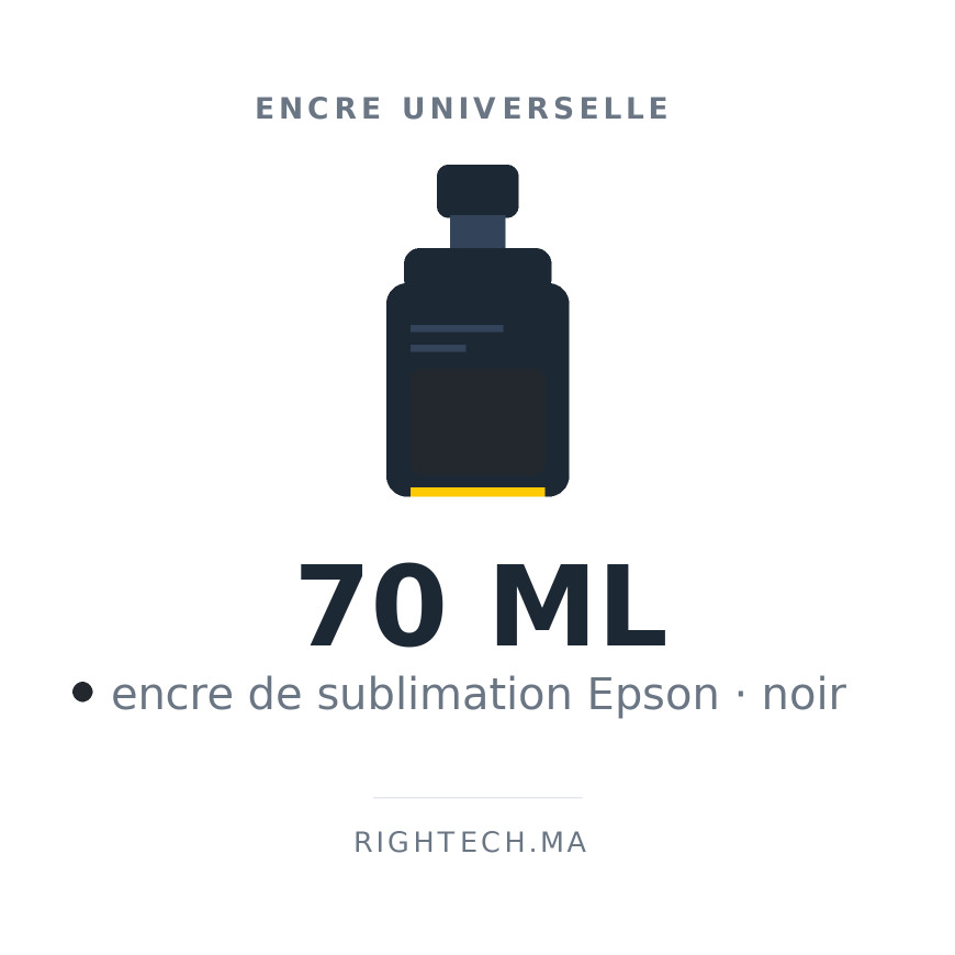 Encre de sublimation Epson noir 70 ml (SUBLI-EP-70-BK)