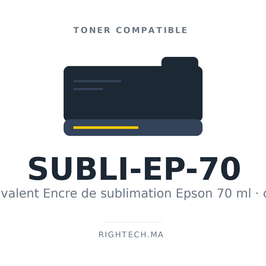 Encre de sublimation Epson cyan 70 ml (SUBLI-EP-70-C)