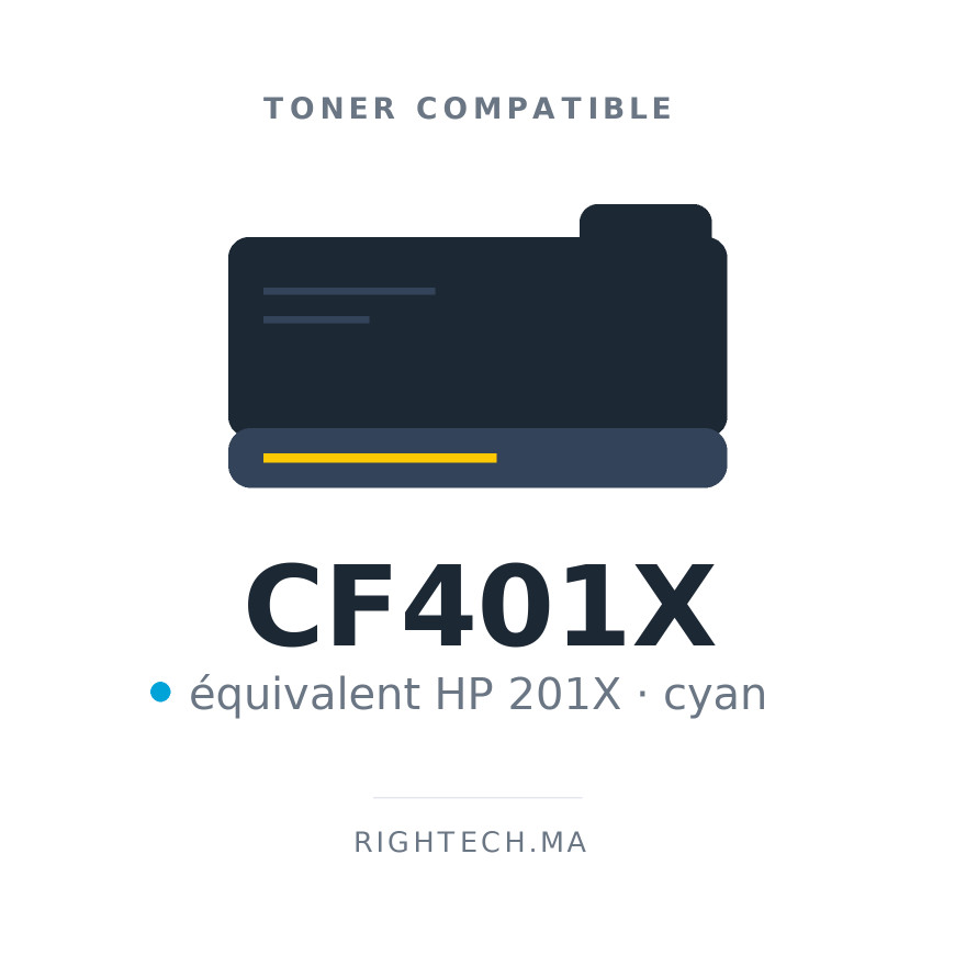 Toner compatible HP 201X cyan (CF401X)