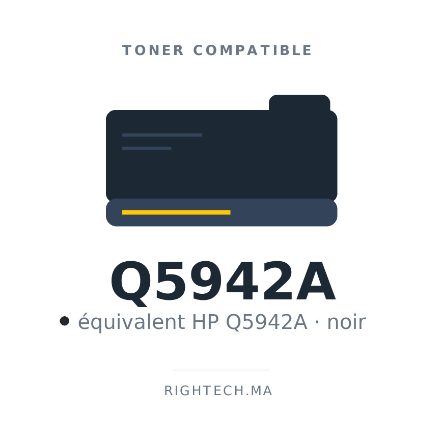 Toner compatible HP Q5942A noir