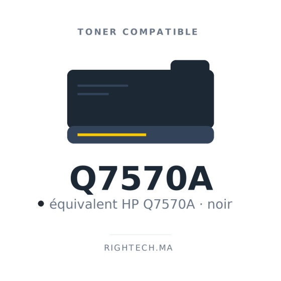 Toner compatible HP Q7570A noir
