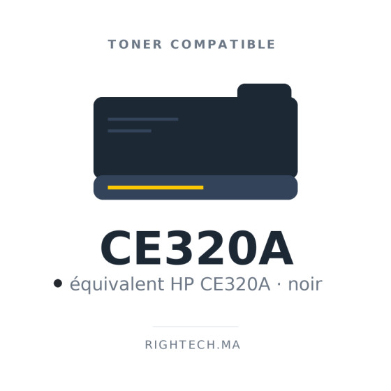Toner compatible HP CE320A noir