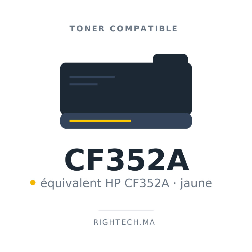 Toner compatible HP CF352A jaune