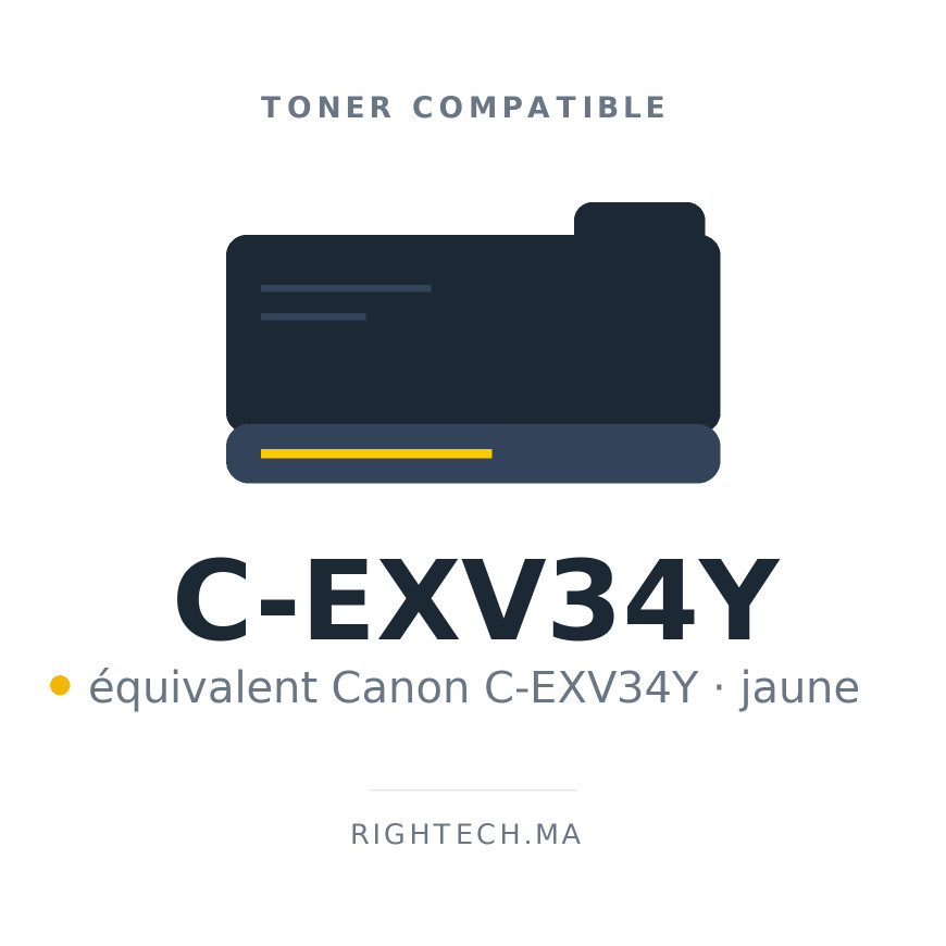 Toner compatible Canon C-EXV34Y jaune