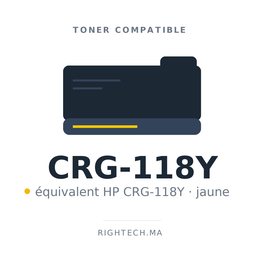 Toner compatible HP CRG-118Y jaune