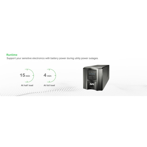 Onduleur line-interactive APC Smart-UPS smt 750VA 230V tour with smartconnect (SMT750IC)