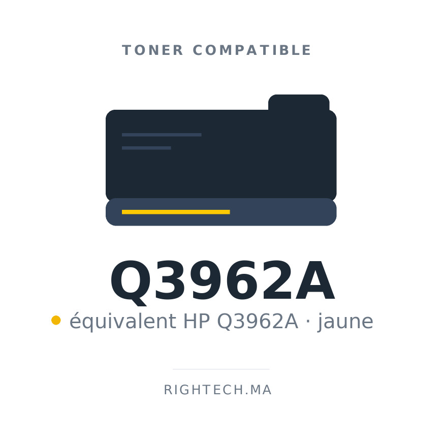 Toner compatible HP Q3962A jaune