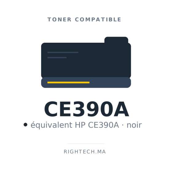 Toner compatible HP CE390A noir