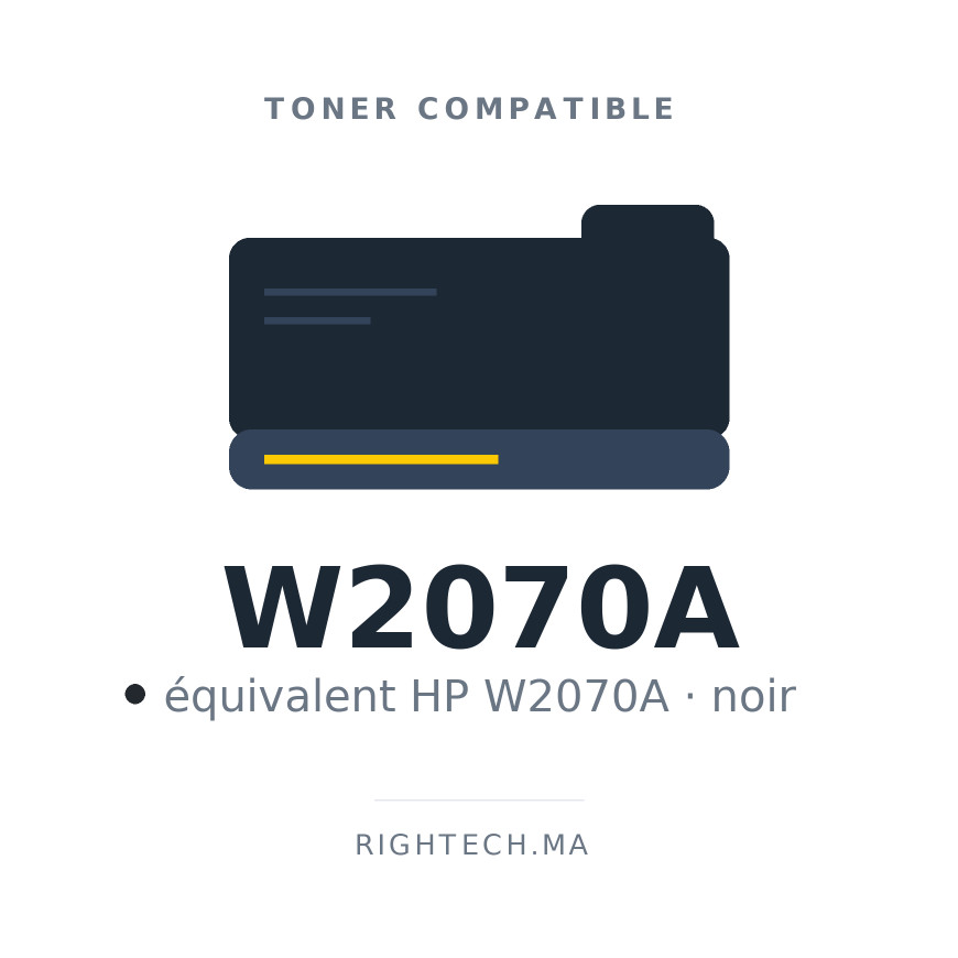 Toner compatible HP W2070A noir