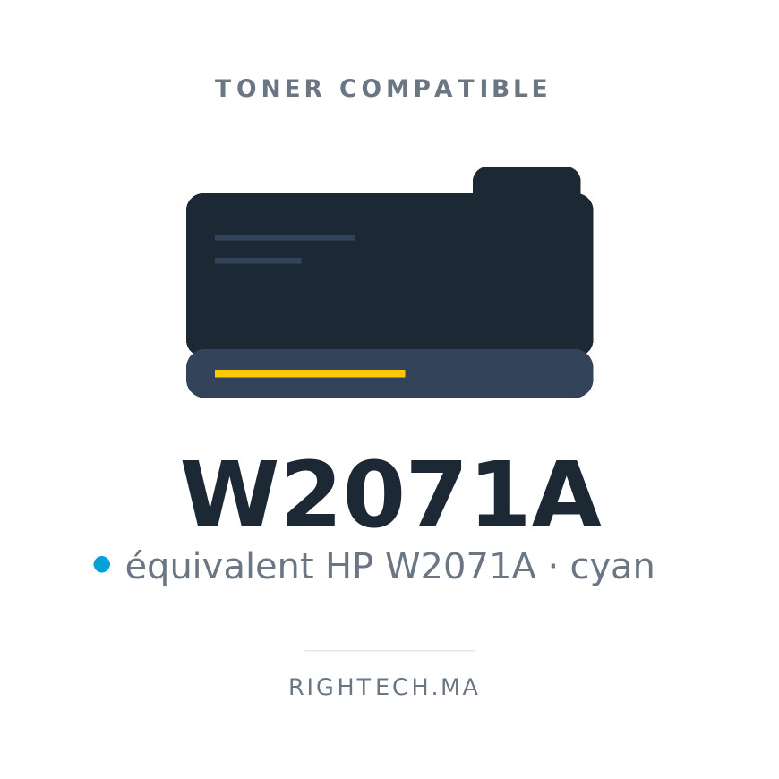 Toner compatible HP W2071A cyan