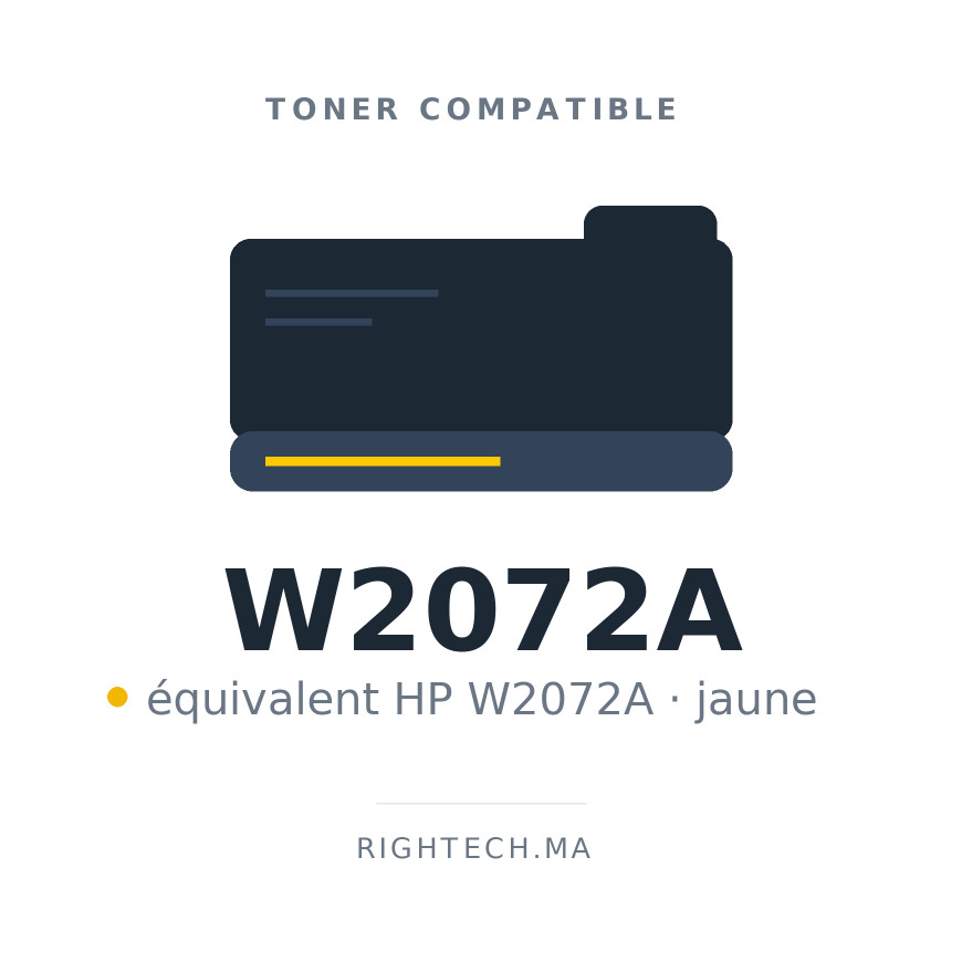 Toner compatible HP W2072A jaune