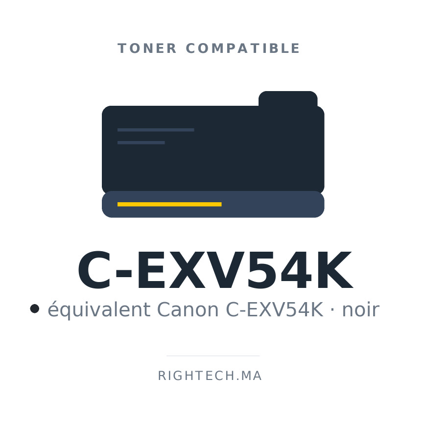 Toner compatible Canon C-EXV54K noir