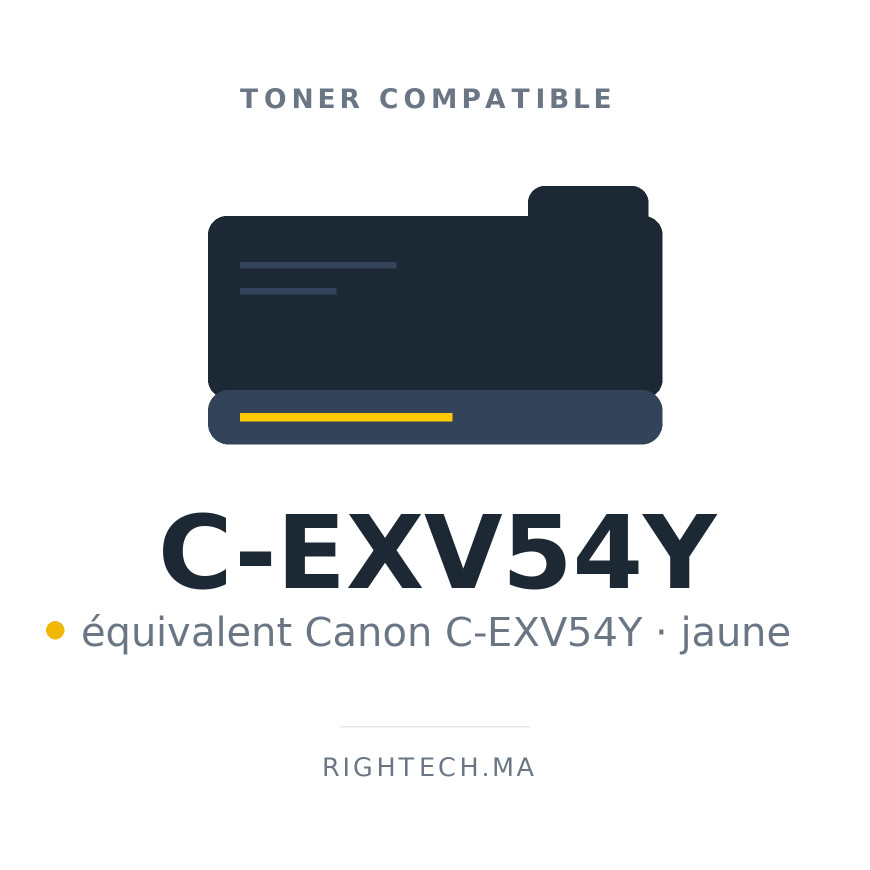 Toner compatible Canon C-EXV54Y jaune