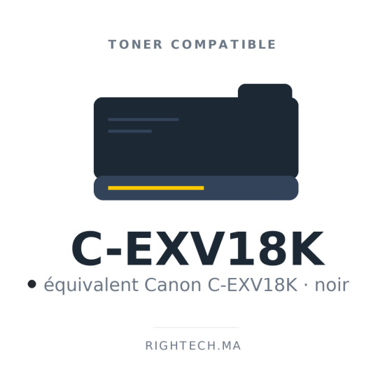 Toner compatible Canon C-EXV18K noir