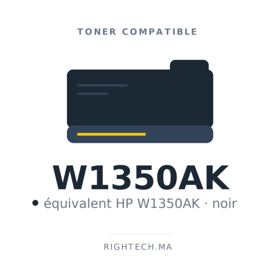 Toner compatible HP W1350AK noir