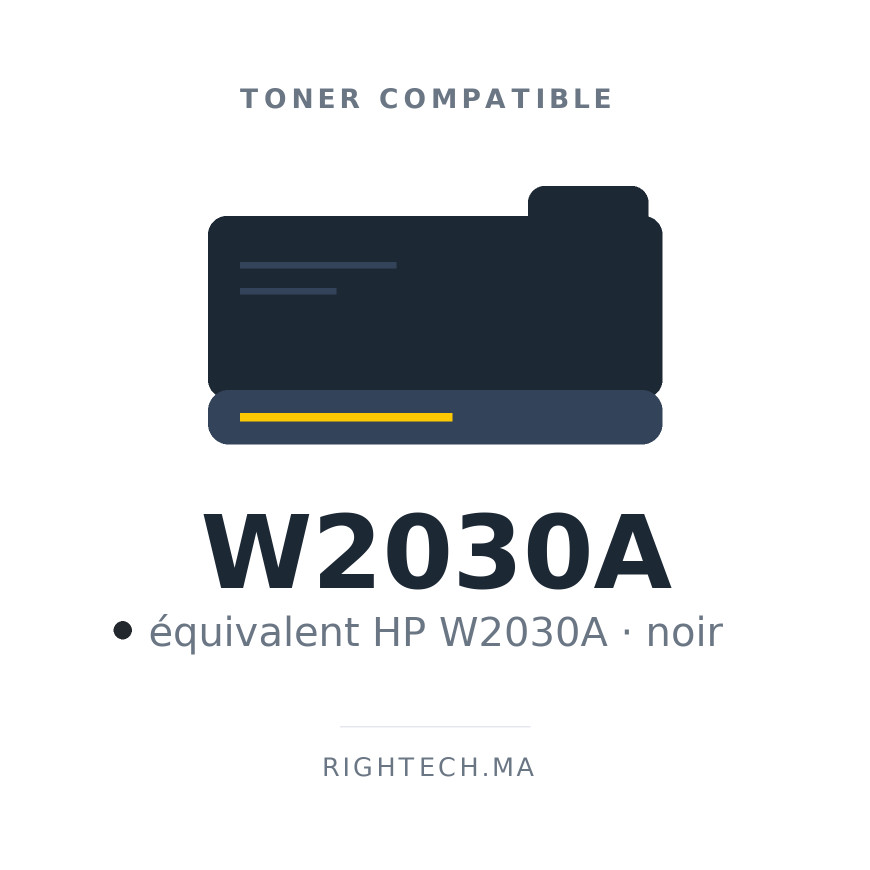 Toner compatible HP W2030A noir