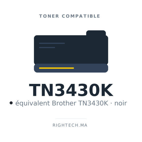 Toner compatible Brother TN3430K noir