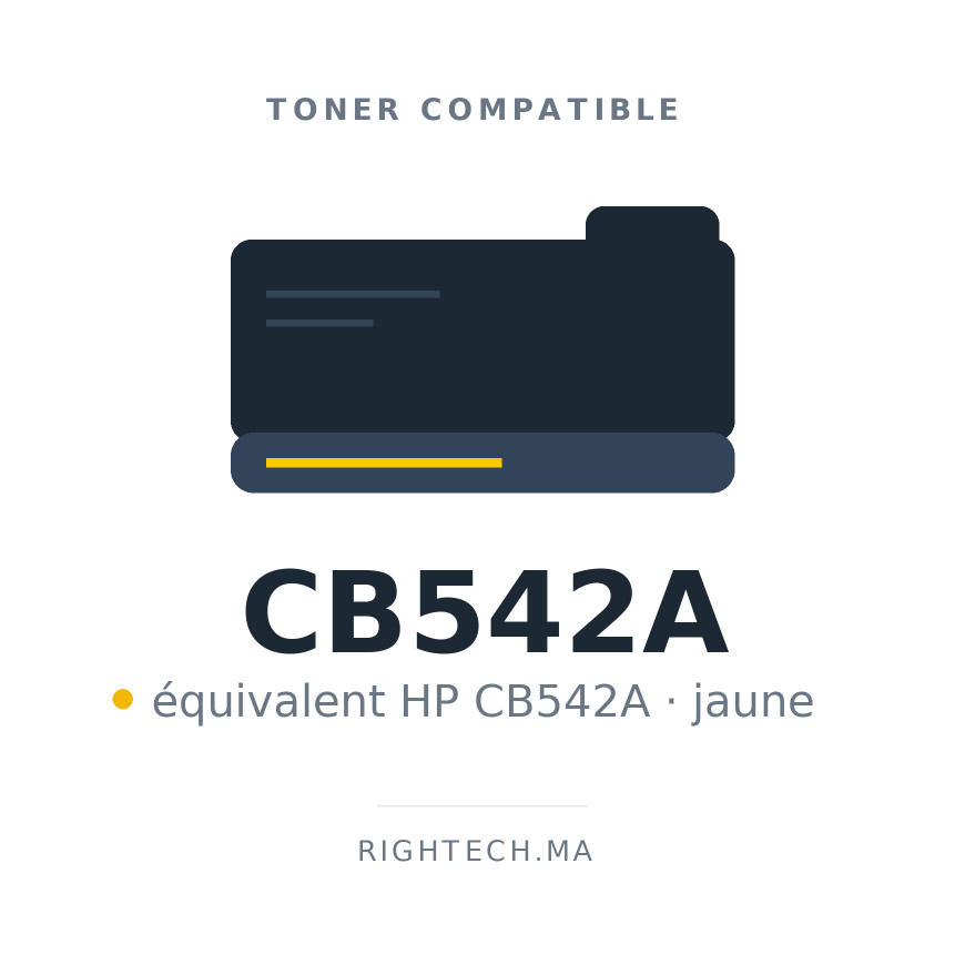 Toner compatible HP CB542A jaune