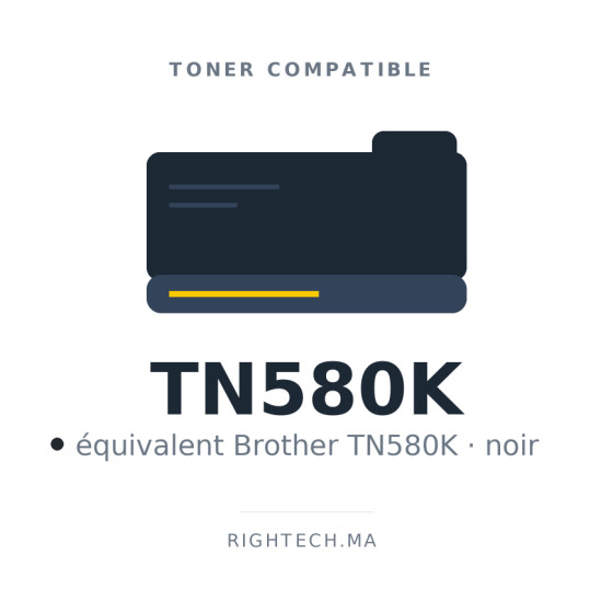 Toner compatible Brother TN580K noir