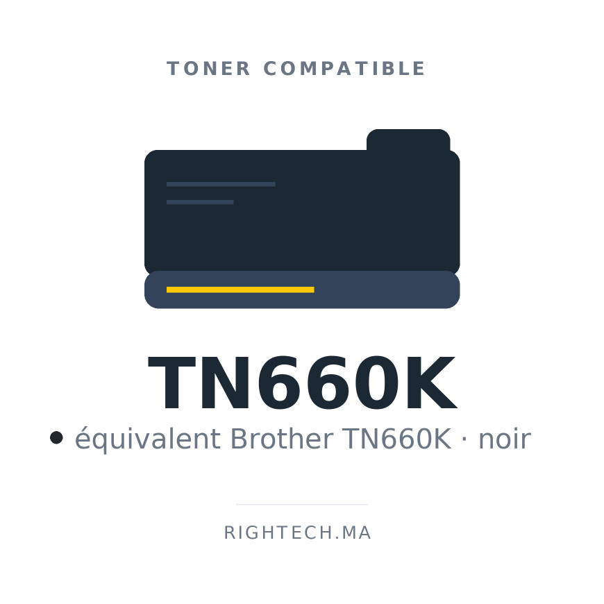 Toner compatible Brother TN660K noir