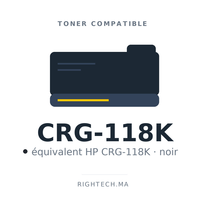 Toner compatible HP CRG-118K noir