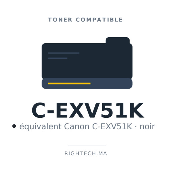 Toner compatible Canon C-EXV51K noir