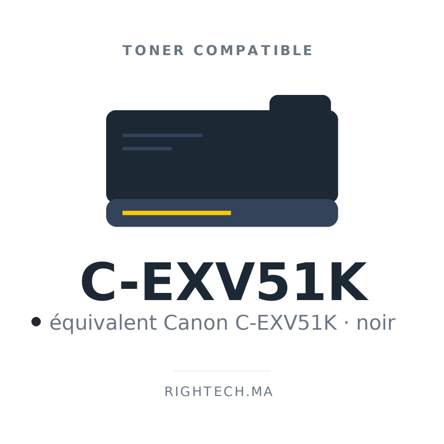 Toner compatible Canon C-EXV51K noir