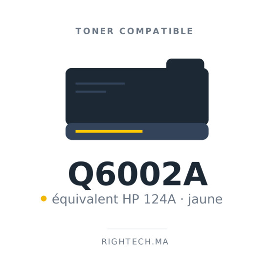 Toner compatible HP 124A jaune (Q6002A)