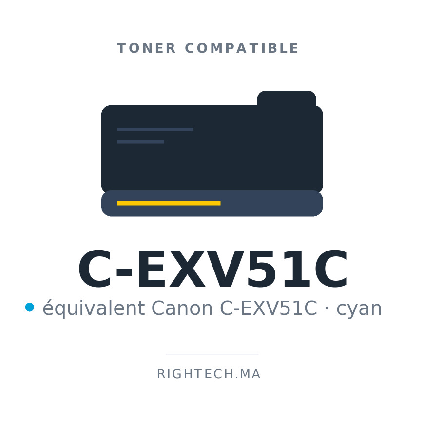 Toner compatible Canon C-EXV51C cyan