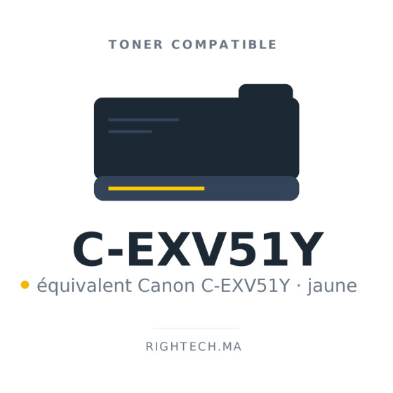 Toner compatible Canon C-EXV51Y jaune