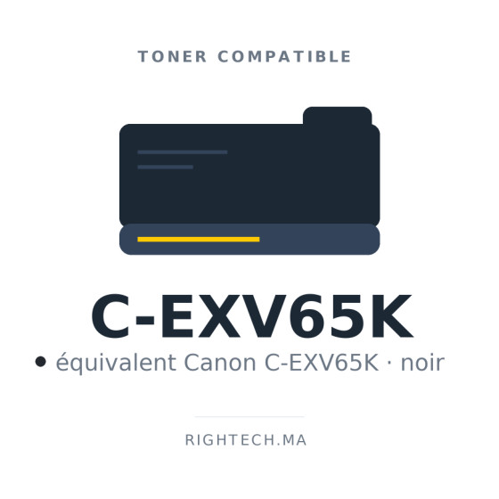 Toner compatible Canon C-EXV65K noir