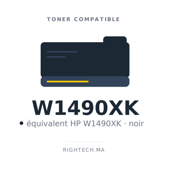 Toner compatible HP W1490XK noir