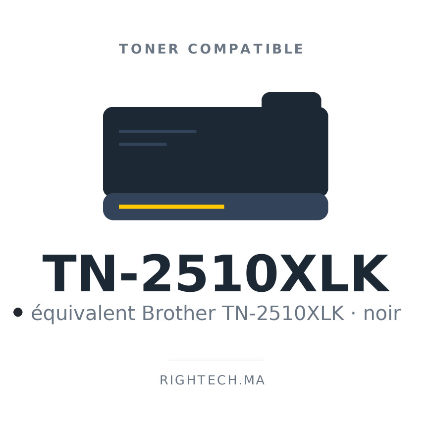 Toner compatible Brother TN-2510XLK noir