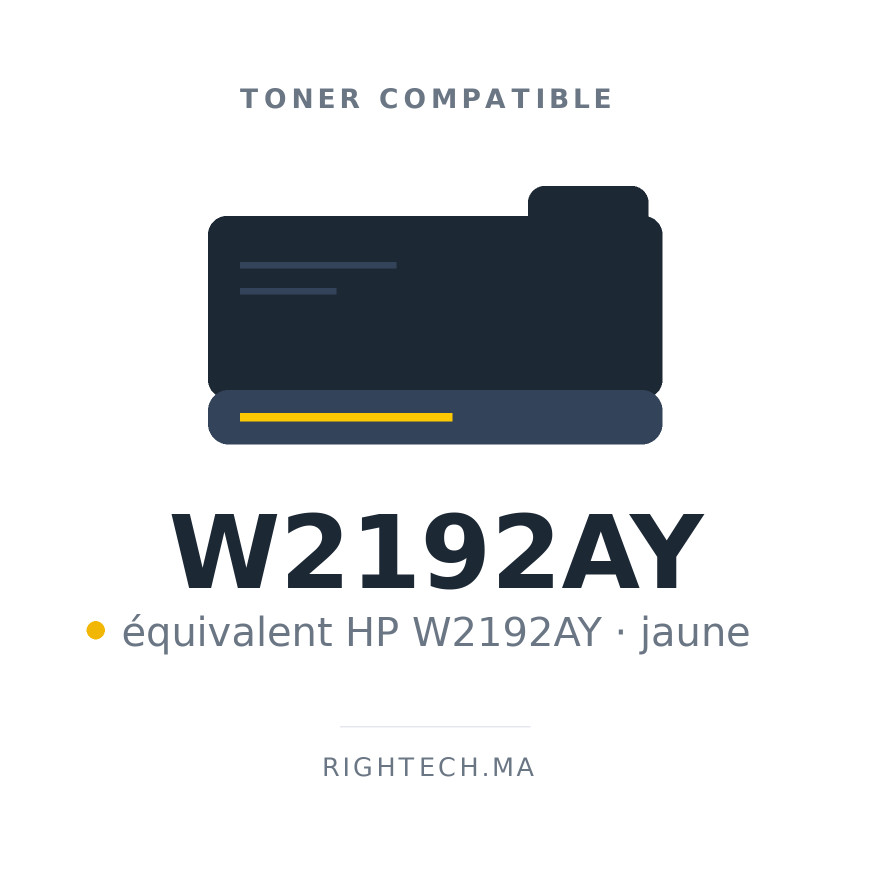 Toner compatible HP W2192AY jaune