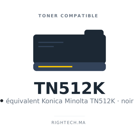 Toner compatible Konica Minolta TN512K noir