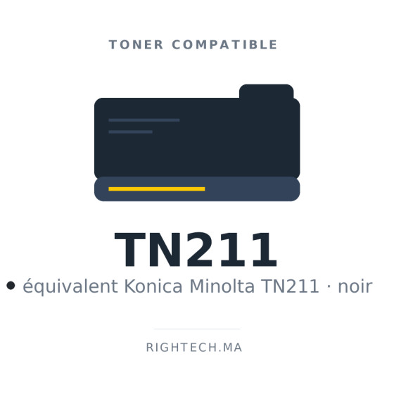 Toner compatible Konica Minolta TN211 noir