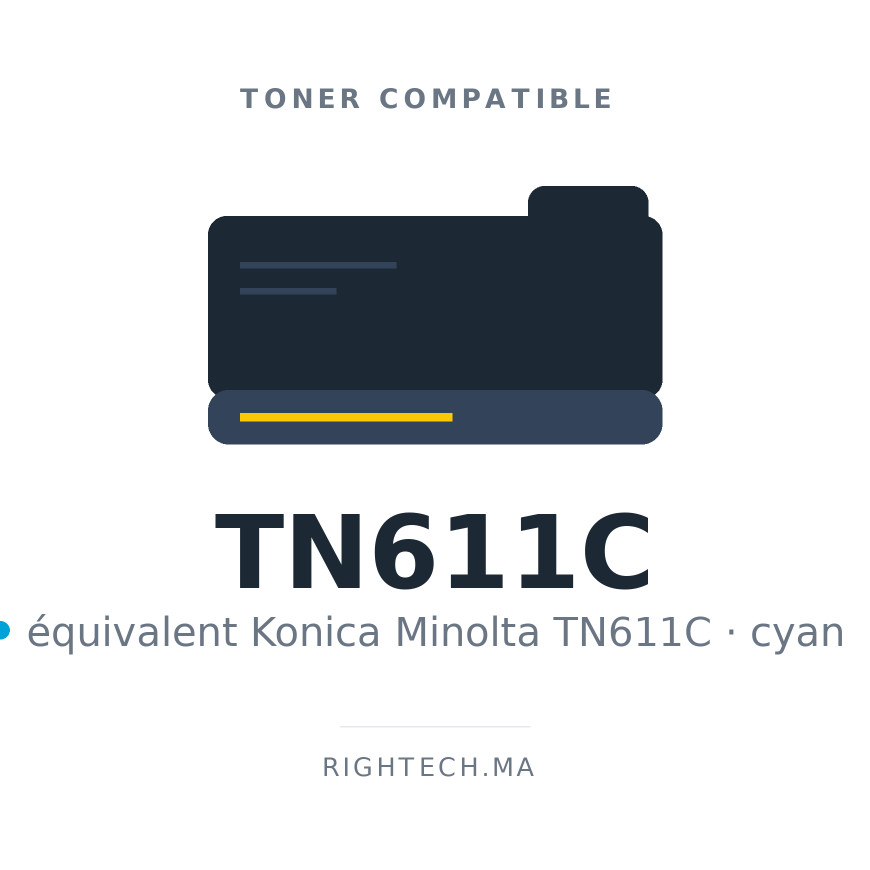 Toner compatible Konica Minolta TN611C cyan